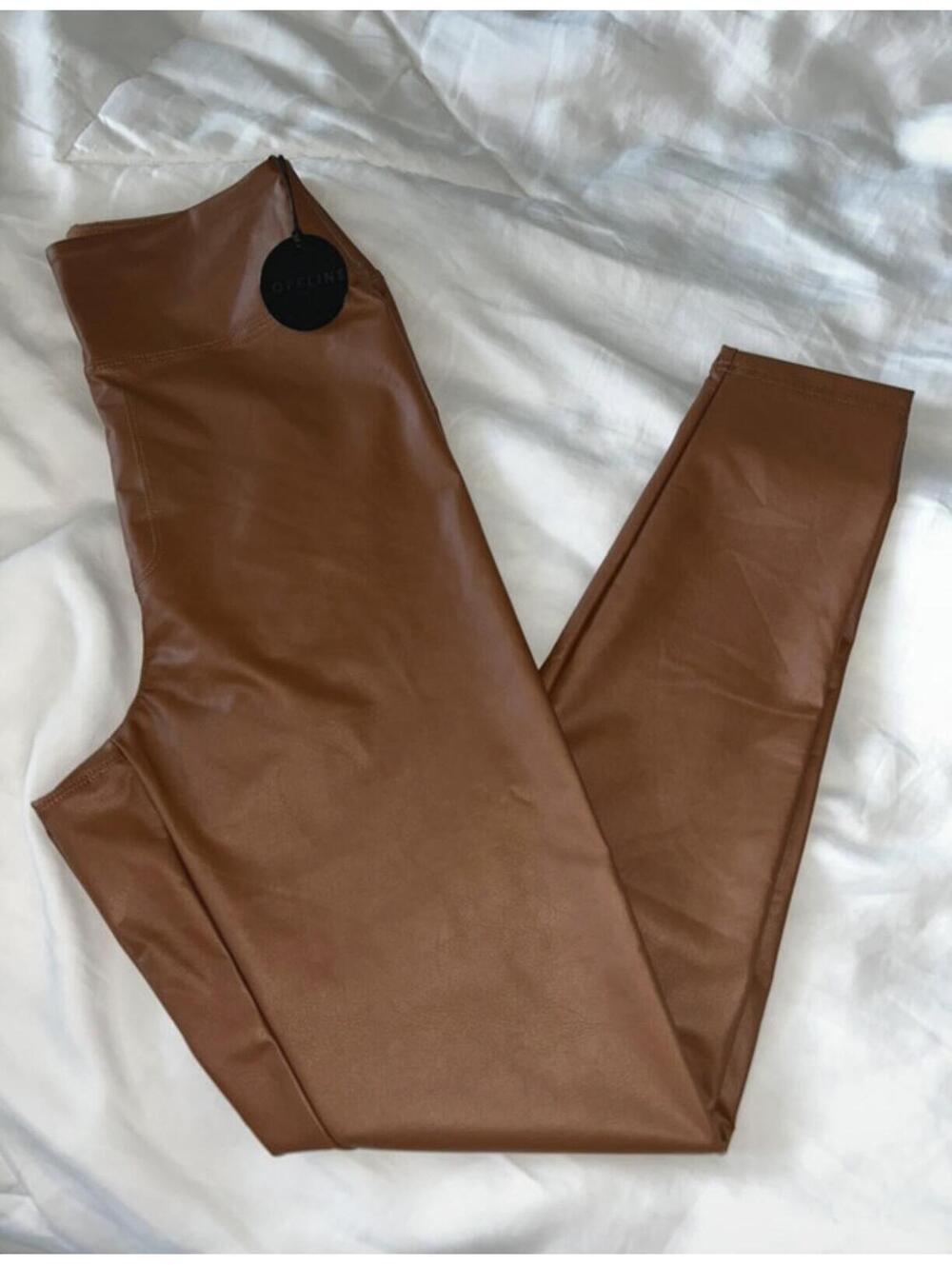 OFFLINE By Aerie Faux Leather Brown‎ Leggings NWT Medium